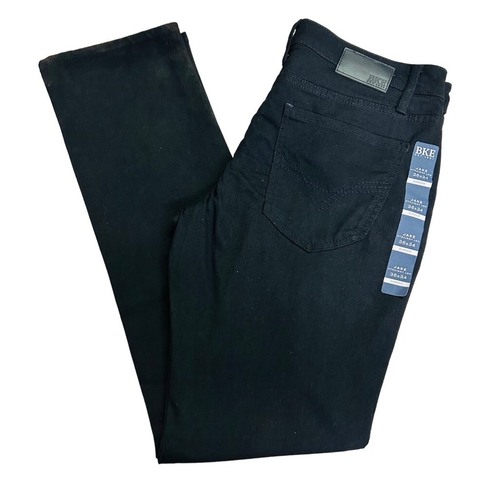 BKE Jake straight Black Jeans Mens 36x34